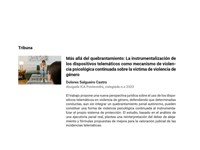 Más allá del quebrantamiento: La instrumentalización de los dispositivos telemáticos como mecanismo de violencia psicológica continuada sobre la víctima de violencia de género.